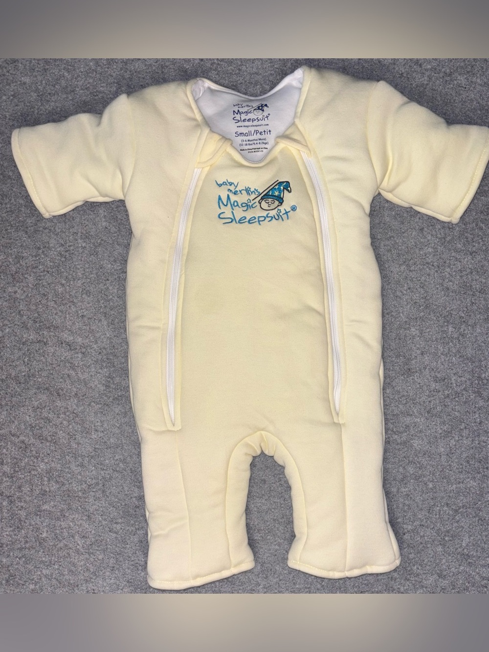 NWOT Baby Merlin Magic Yellow Padded Sleepsuit One-Piece - Small